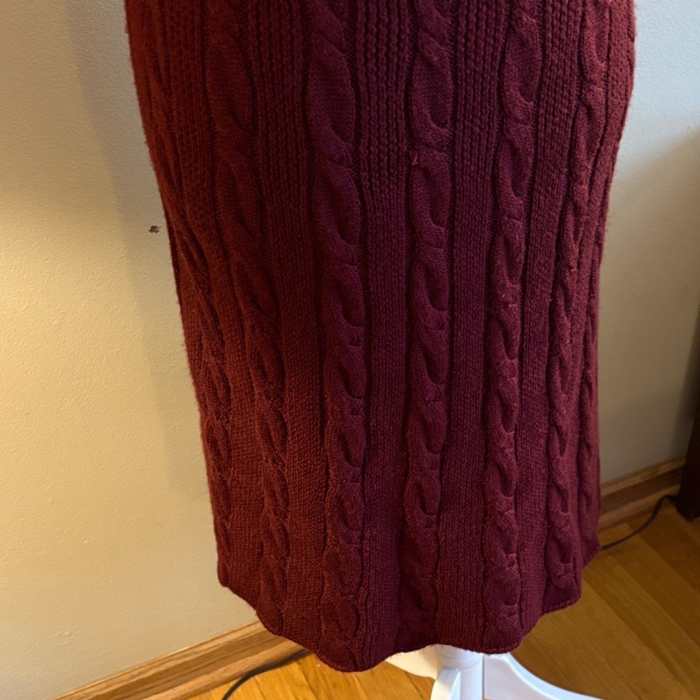 6/$20 Calvin Klein Elegant Burgundy Knit Dress XS - Picture 4 of 8